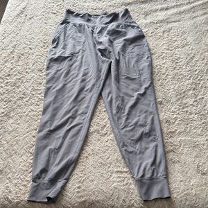 Old Navy Light Gray Ribbed Jogger Track Pants